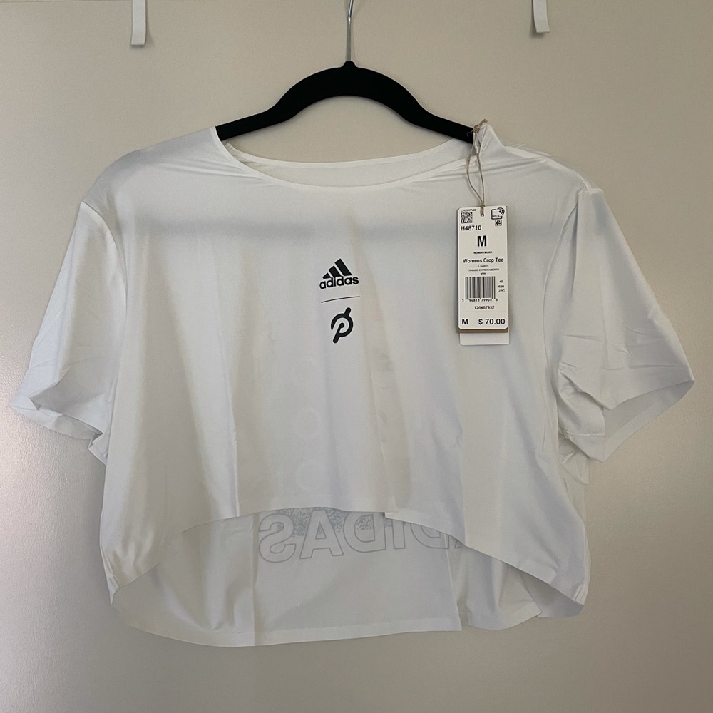 NWT Adidas X Peloton Cropped T-shirt white size M